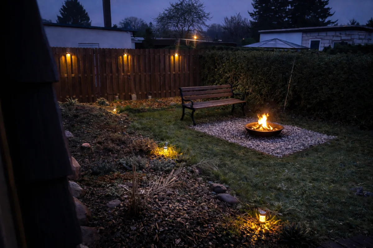 Luftbild: Datsche mit Garten, Wald und Feldern